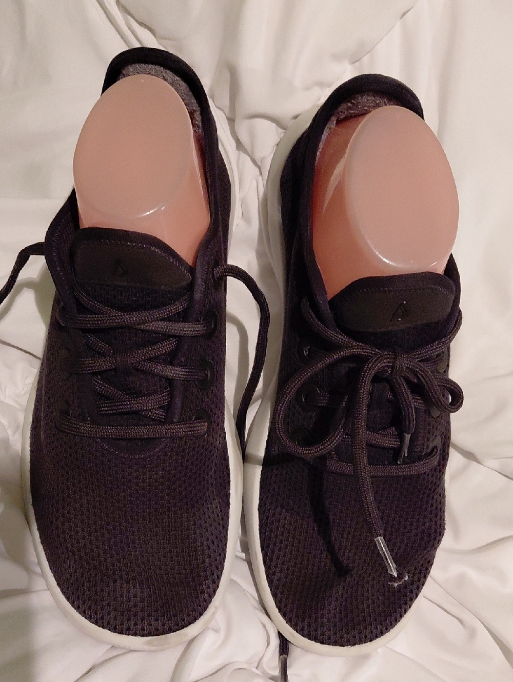 allbirds Black Knit Sneakers with White Sole